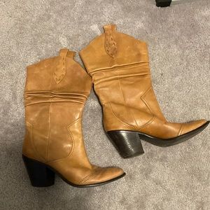 BCBGeneration leather cowgirl boots.